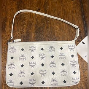 Authentic MCM white and black mini bag. Perfect condition